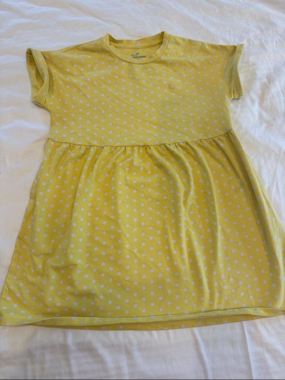 Vineyard Vines Yellow Polka Dot Casual Girls Dress